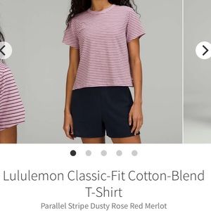 lululemon classic fit cotton blend tee